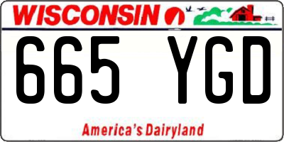 WI license plate 665YGD