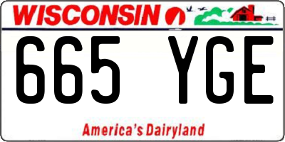 WI license plate 665YGE