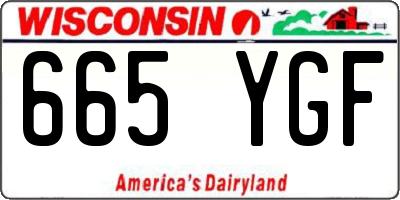WI license plate 665YGF