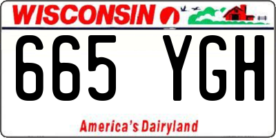 WI license plate 665YGH
