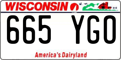 WI license plate 665YGO