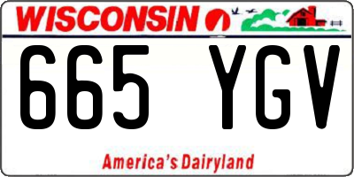 WI license plate 665YGV