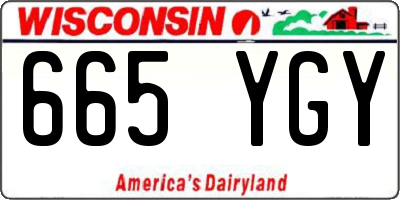 WI license plate 665YGY