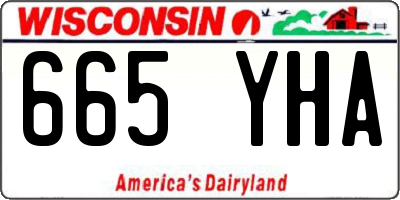 WI license plate 665YHA