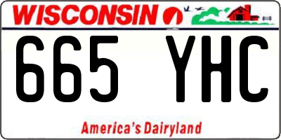 WI license plate 665YHC