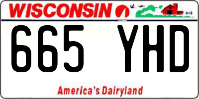 WI license plate 665YHD