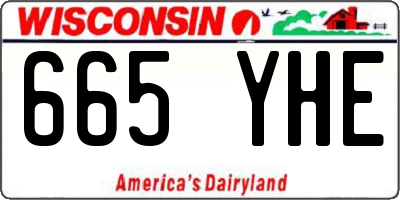 WI license plate 665YHE
