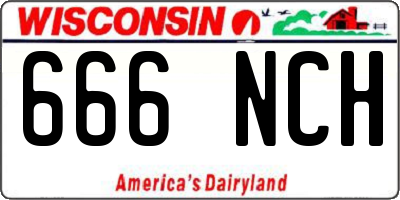 WI license plate 666NCH