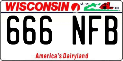WI license plate 666NFB