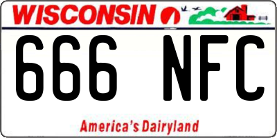 WI license plate 666NFC
