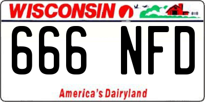 WI license plate 666NFD