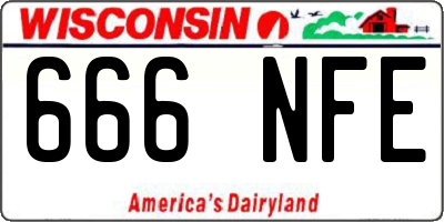 WI license plate 666NFE