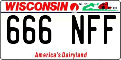 WI license plate 666NFF