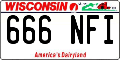 WI license plate 666NFI