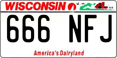 WI license plate 666NFJ