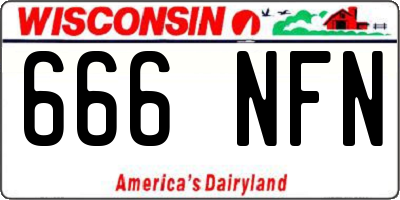 WI license plate 666NFN