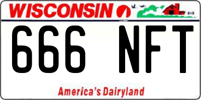 WI license plate 666NFT