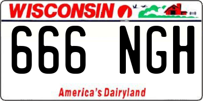 WI license plate 666NGH