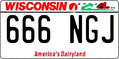 WI license plate 666NGJ
