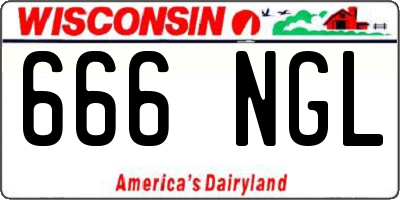 WI license plate 666NGL