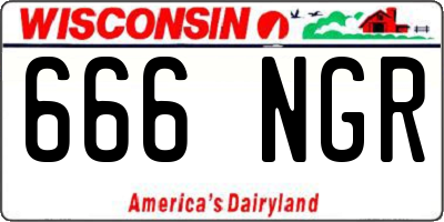 WI license plate 666NGR