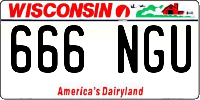 WI license plate 666NGU