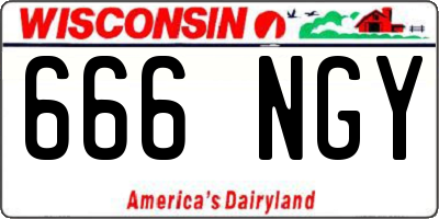 WI license plate 666NGY