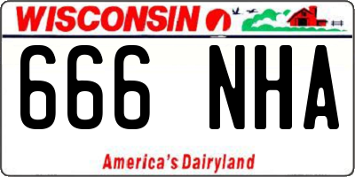 WI license plate 666NHA