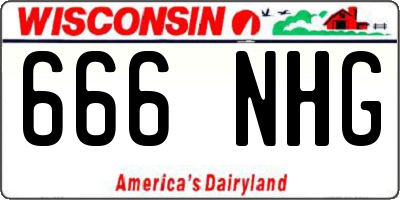 WI license plate 666NHG