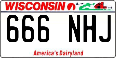 WI license plate 666NHJ