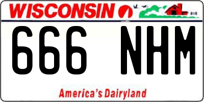 WI license plate 666NHM