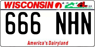 WI license plate 666NHN