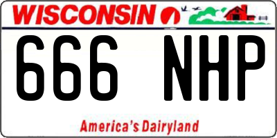 WI license plate 666NHP