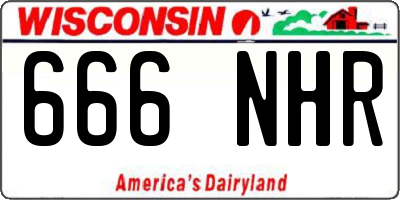 WI license plate 666NHR