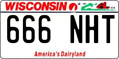 WI license plate 666NHT