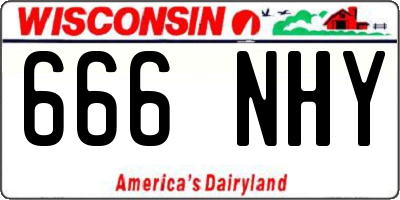 WI license plate 666NHY