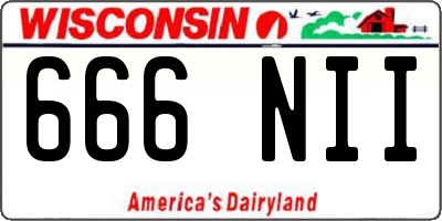 WI license plate 666NII