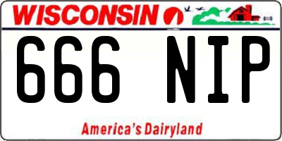 WI license plate 666NIP