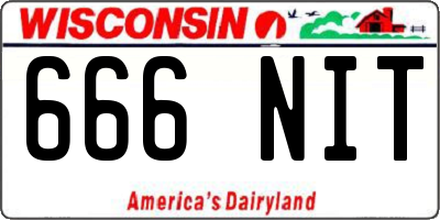 WI license plate 666NIT