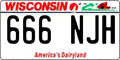 WI license plate 666NJH