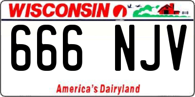 WI license plate 666NJV
