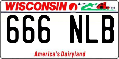 WI license plate 666NLB