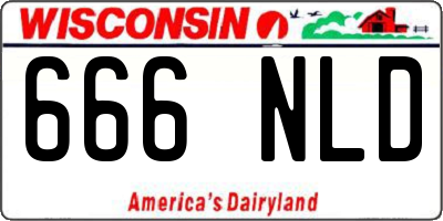 WI license plate 666NLD