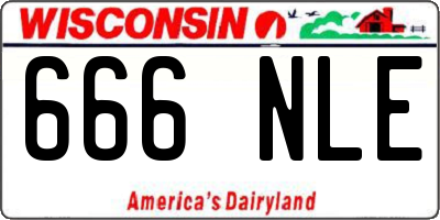 WI license plate 666NLE