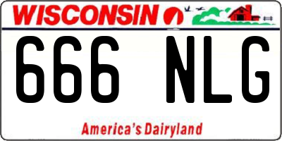 WI license plate 666NLG