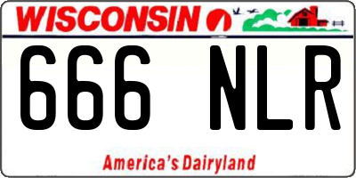 WI license plate 666NLR