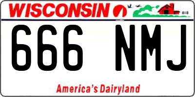 WI license plate 666NMJ