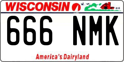 WI license plate 666NMK
