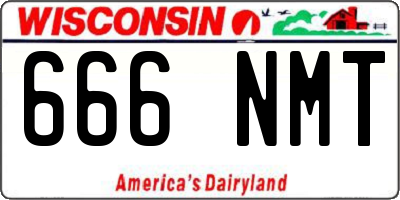 WI license plate 666NMT