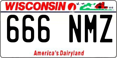 WI license plate 666NMZ